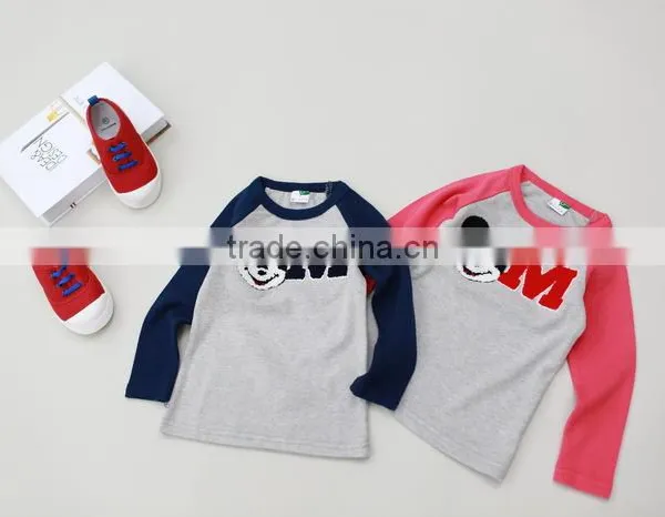 Baby Cotton Frocks Designs Boys Cartoon Printing Long Sleeve Cotton t Shirt #LT020 photo-2