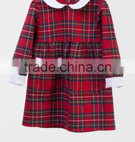 Hot Sale Mom And Daughter Dress Christmas Red Plaid Patry Dress For Mother and Daughter photo-3