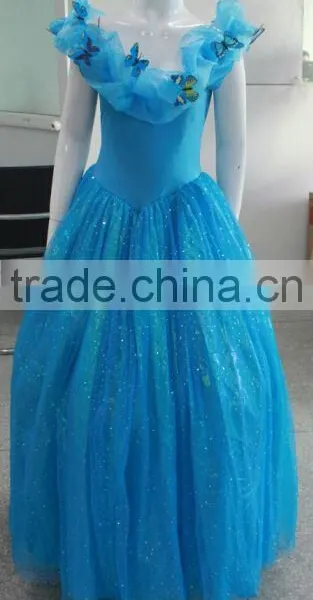 Walson Clothes Apparel 2015 NEW Movie Sandy Princess Cinderella Princess Dress Cosplay Costume Adult photo-2