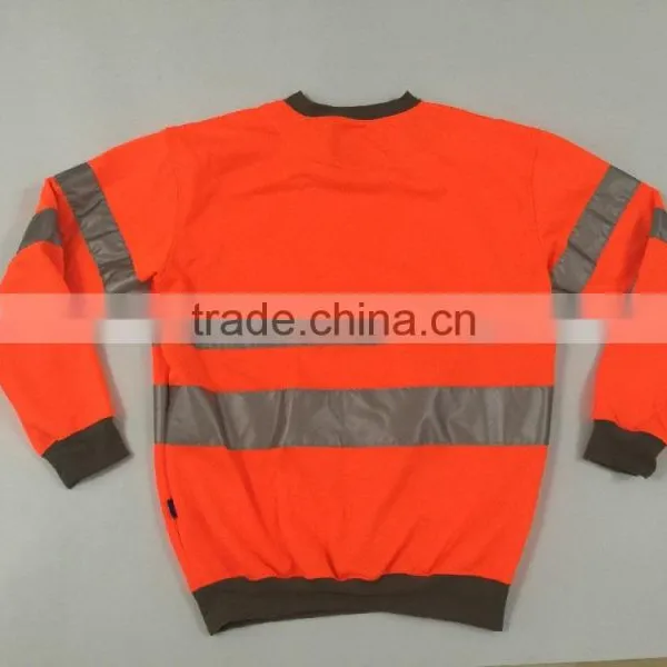 100% Polyester Inner Brush Fleece hi Vis Sweatshirt Meet EN ISO20471 photo-6