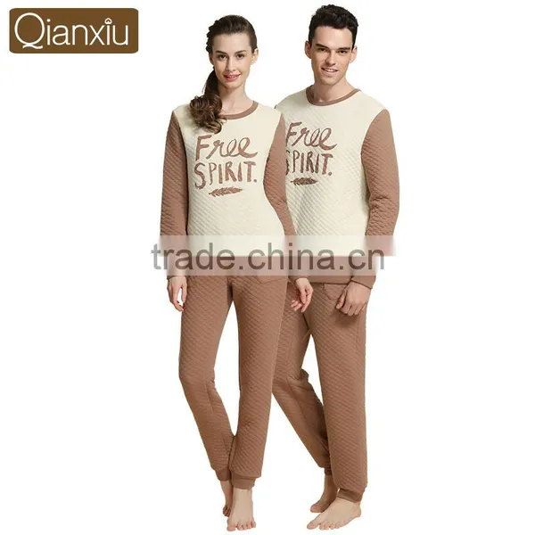 Latest Design Qianxiu Women Thick Printed Sexy Night Suit photo-2