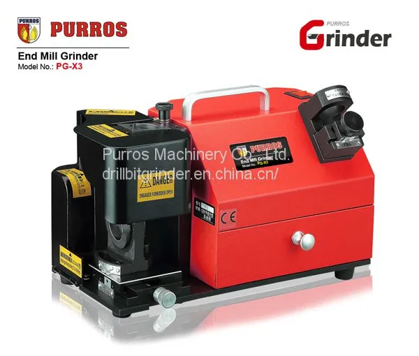 PURROS PG-X3 End Mill Grinder, End Mill Sharpener Grinding Tange 4-14mm Fast & Easy Operation