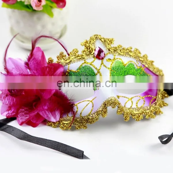 2015 Colorful Flower Venetian Masquerade Half Face Mask Carnival Dress Ball Eye Mask Sexy Party Mask