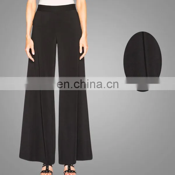 New Latest Muslim Design High Waist Pants Palazzo Trousers Wide Leg Pants Plus Size Black Trousers Feet Trousers Ankle Length photo-5