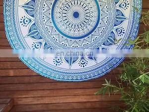 Round Indian Hippie Tapestry Beach Throw Roundie Mandala Towel Yoga Mat Bohemian