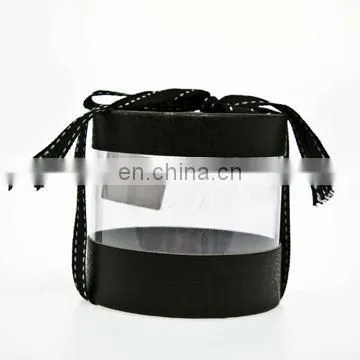 Custom Cylinder Clear PVC Gift Box With Bowknot photo-2