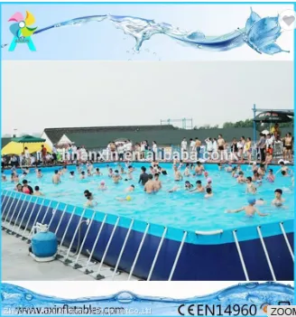 Above Ground Outdoor Giant PVC Pool Type Metal Frame Swimming Pool For Commercial
