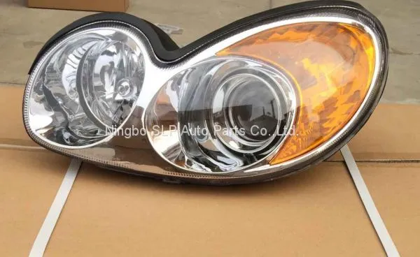 For 02-05 Sonata Clear Projector Headlights Head Lights Lamps+Amber Reflector