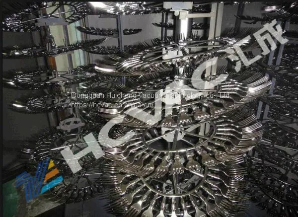 Plastic Tableware Vacuum Metalizing Machine, Plastic Fork/spoon Silver Vacuum Coating/metallizing Machine (HCVAC) photo-5