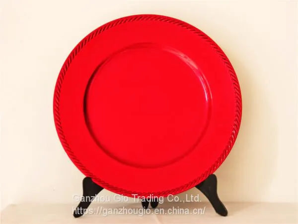 Plastic Charger Plate,christmas Decoration Plate Charger Plate Made in China YF-60057