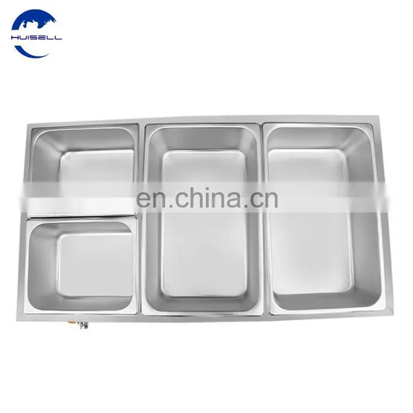 8- Pans Hot Food Display Food Warmer CommercialBainMariefood Warmer Steam Table photo-3