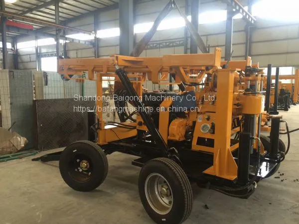 XYX-3 Fully Hydraulic Trailer Mounted Portable Water Well Drilling Rig photo-2