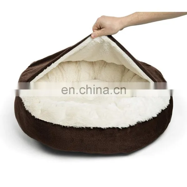 Luxury Dog and Cat Bed With Blanket for Warmth and Security Washable Dog Sleeping Bag photo-5