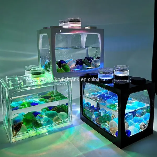 Jelly Fish Tank Aquarium Mood Night Light Color Change Jellyfish Table Lamp for Kids Home Office Decor Magic Lamp for Gift photo-2