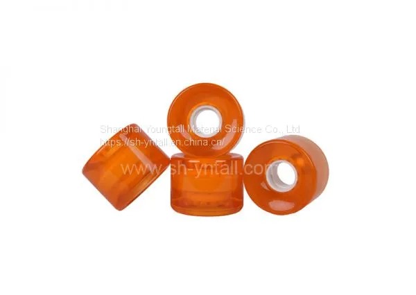 pu Wheels for Skate Board 60*45 Transparent Orange Custom Logo pu Pulley for Skateboard
