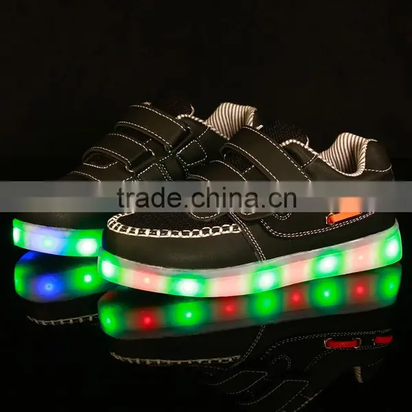 Colorful LED Flashing Light Kids Shoes, Rechargeable LED Shoes Kids photo-3