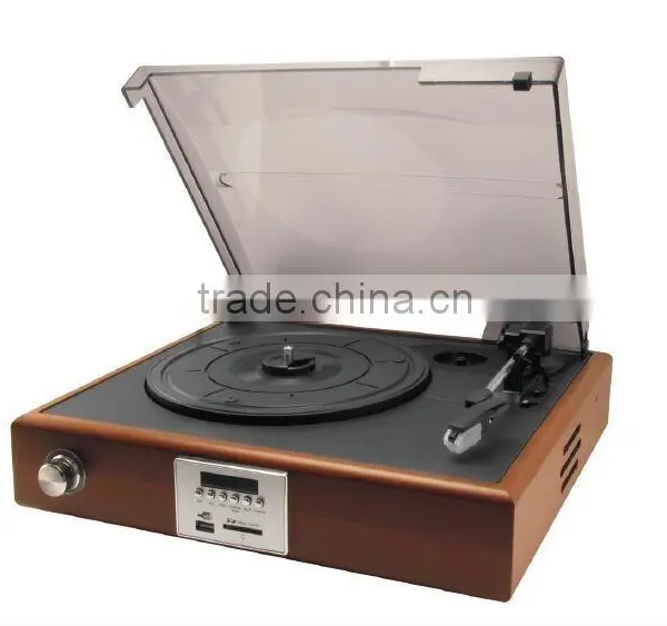 Simple Style!!! DS-2018: Retro Record Player With PC Recording/RCA Stereo Outputs/3 Speed photo-4
