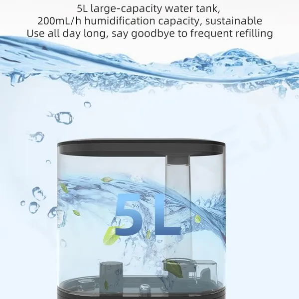 Smart Humidifier 5L Top Fill Tabletop Led Light Night Digital Essential Oil Ultrasonic Humidifier photo-4