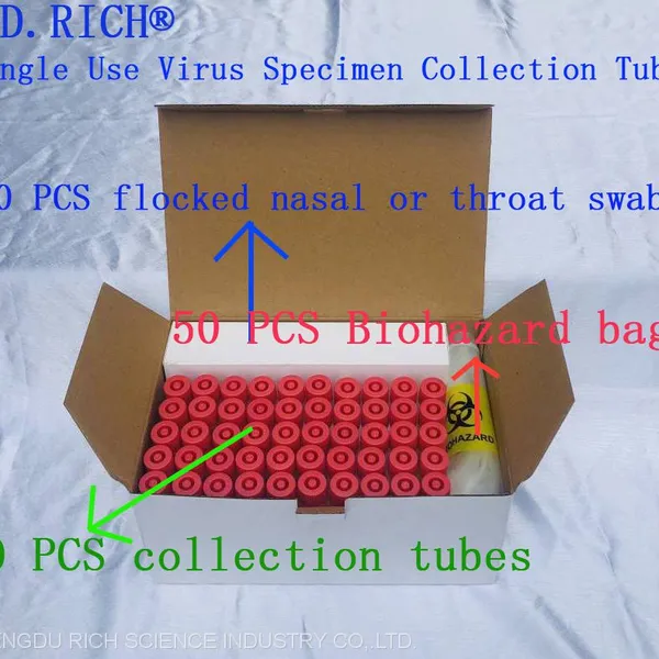 FDA Approved Single-Use Virus Specimen Collection Tube&Swabs (CE) photo-5