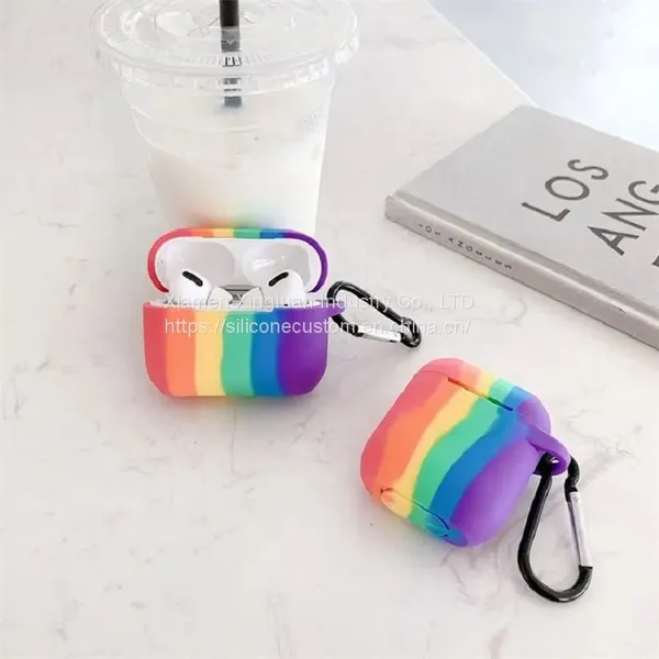 Rainbow Carrying Silicone Portable Bluetooth Earphone Case photo-2