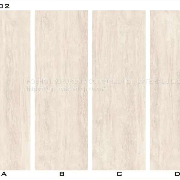 YUPURONG 1000×3000×4.5mm Matte Ultra-Thin Porcelain Panel - Light Beige Travertine Design