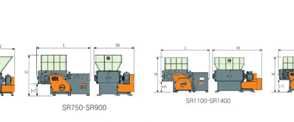 Single Shaft Shredder machine for textile plastic paper film glass solid waste fiber