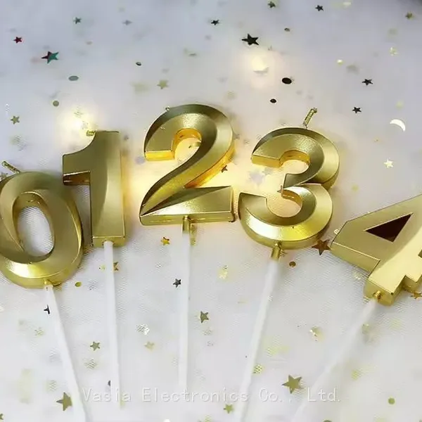 Wholesale Numeric Birthday Candles - Colorful Metal Candles for Birthday Cakes! photo-3