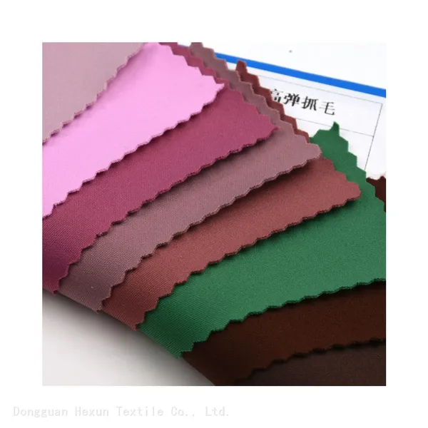 310G High-weight Soft Double-sided High Elasticity Fleece Fabric Used for Winter Yoga Cycling Clothing Warm Fabric Stretch Plush Fabric photo-2