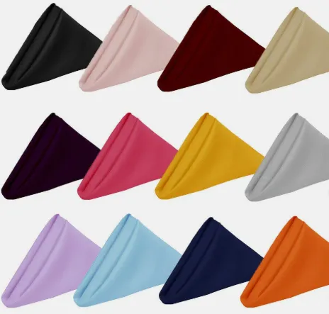 Microfiber Suede Table Napkin Solid Color Table Linen Polyester Towel Napkin