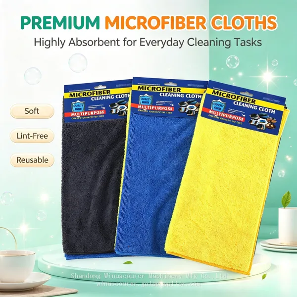 Factory Supply Multi‑Color Microfiber Cleaning Cloths, Washable Scratch‑Free Wiping Rags for Kitchen Auto Detailing Bulk Order
