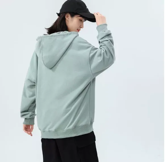 Customized Knitted Hooded Zipper Sweatshirt Women's Loose Off-the-shoulder Cardigan From Trendy Brand for Spring Autumn Winter photo-2