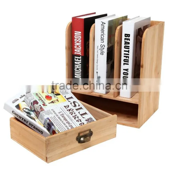 High Quality Wooden Desk Organizer Wooden Storage Box photo-4