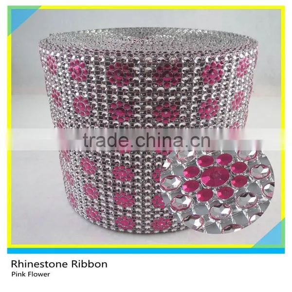 Sew On Rhinestone Trimming Decorative Flower Diamond Mesh 10 Yards 24 Row Rolls photo-4