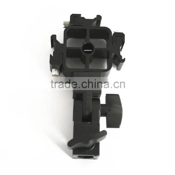 Professional 3 Way Flash Shoe Bracket/Umbrella Holder Light Three Hot Shoe Stand Mount photo-3