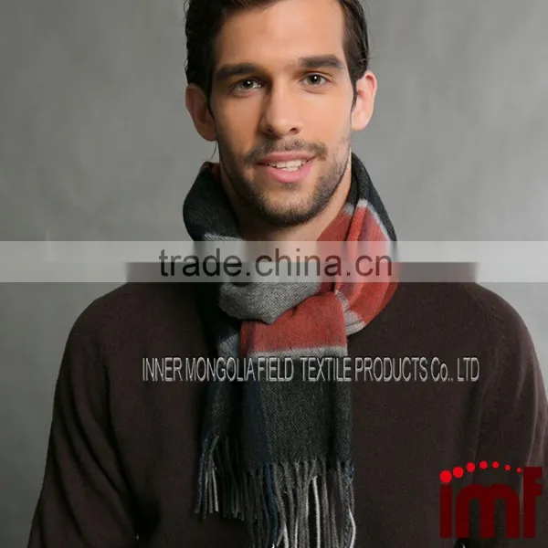 Classic Cashmere Scarf in Check photo-2