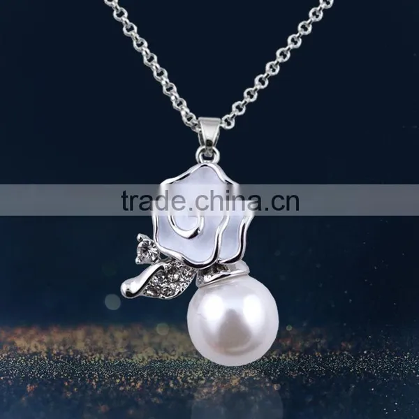 Latest Fashion Handsome Flower Necklace/Earrings Sets For Girl photo-3