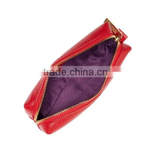 100% Pure and Soft Cow Pebble Leather Travel Leather Wash Bag photo-4