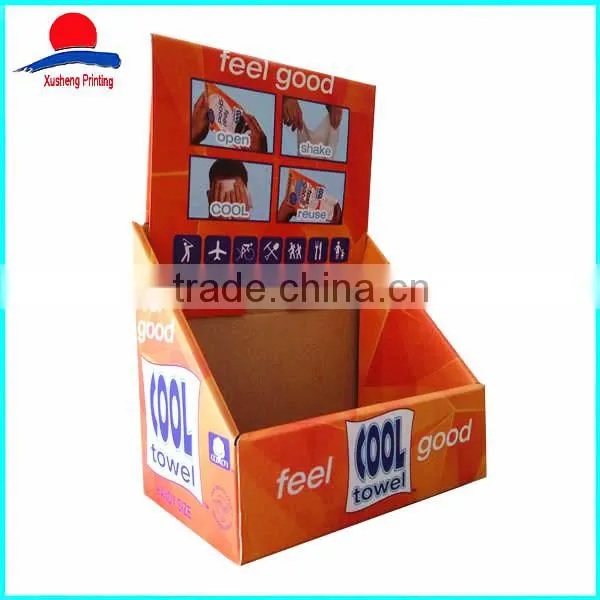 High Quality Cardboard Counter Top Orange Display Boxes photo-3