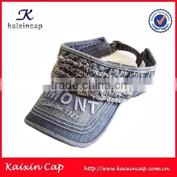 2015 New Fashion High Quality Jean Blank Sun Protection Visor Cap photo-6