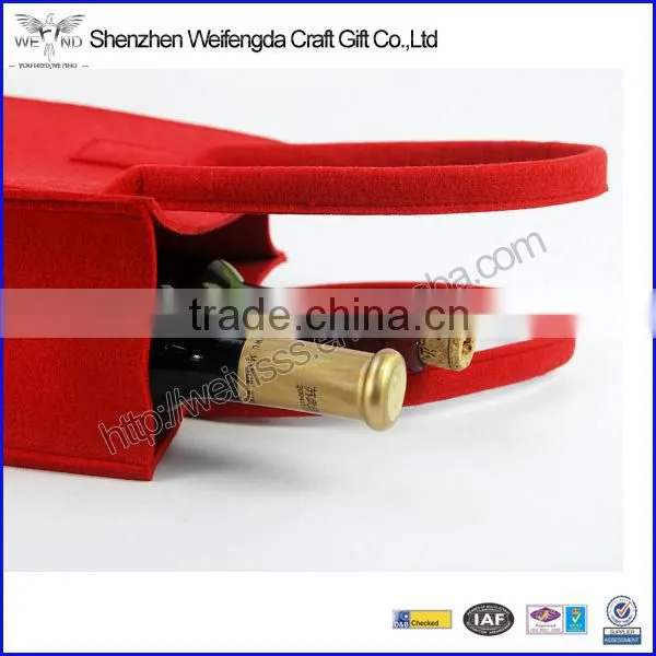 Fashion Cheap Red Felt Presentation Wine Bag photo-3