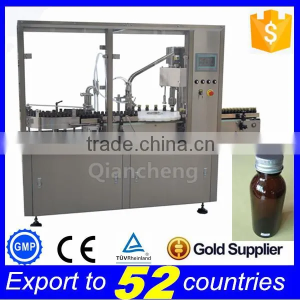 Free Shipping PLC Controlled Autoamtic Filling and Sealing Machine,bottle Filler