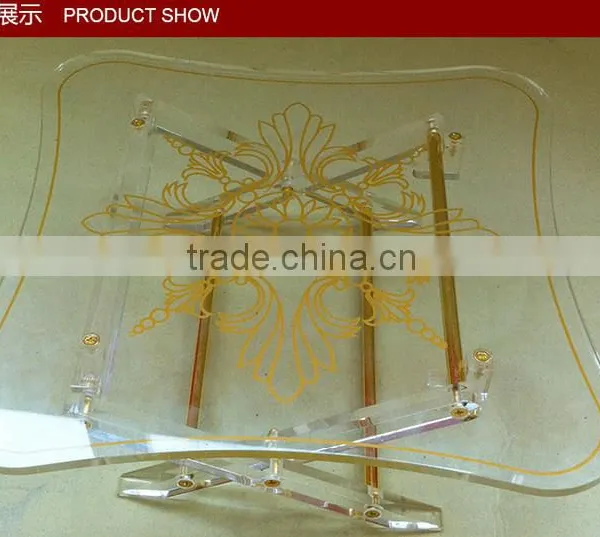 Folding Clear Acrylic Coffee Table Made by Acrylic Material With Printing Logo Surface photo-6