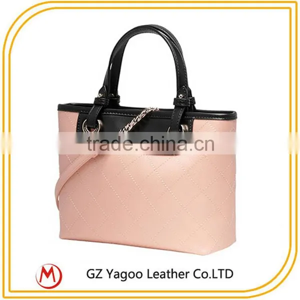 2016 Hit Color Latest Leather Tote Handbag Bag With Long Strap photo-4