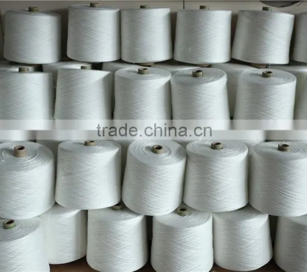 Virgin Raw White Spun Polyester Textile Yarn photo-4