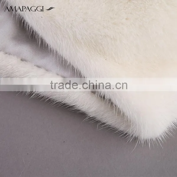 Custom White Mink Fur Shawl for Girls photo-4