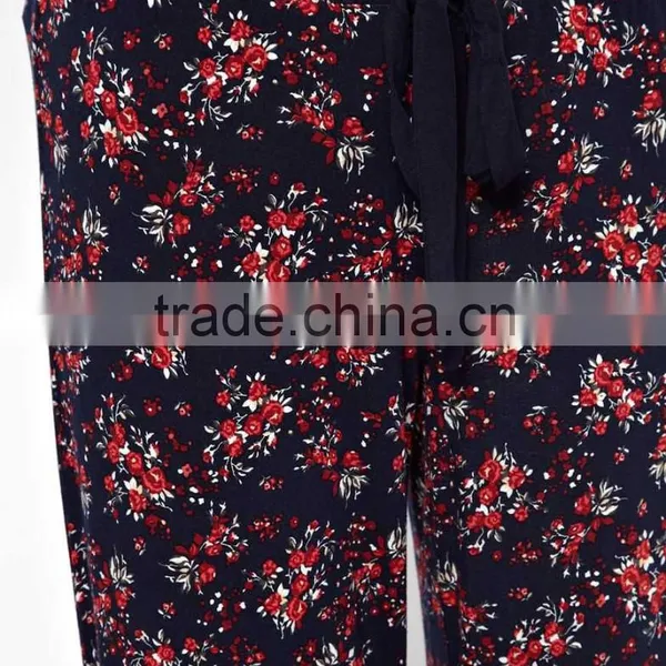 Rose Print Long Pajama Set photo-3