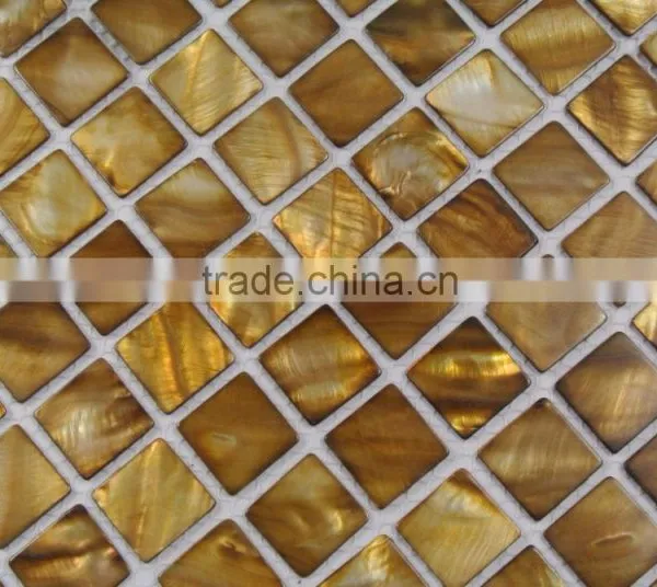 Colored Bronze River Shell Mosaic Tile, Backsplash Tile photo-3