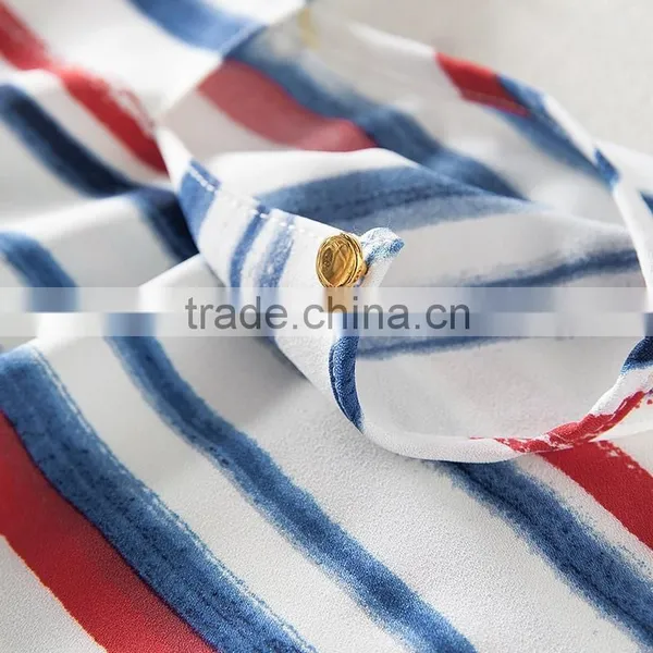 Latest Design Striped Chiffon Women for Fancy Design T-shirt photo-6
