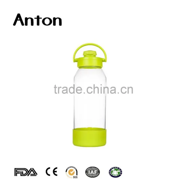 42oz Glass Water Bottle With Silicone Sleeve With Handle High Quality Factory Suppling Glass Water Bottle photo-2