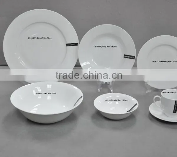 73pcs Porcelain Dinnerware Set in Round Shape at Cheap Price Factiry Direct Supply